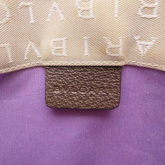 BVLGARI Logomania Handbag, Canvas x Leather, Beige/Brown, Women's, 353173 - Picture 12 of 16